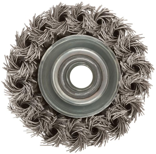 Кордщетка-чашка, гайка М14, витая проволока нержавеющая сталь 75 мм | код 38847 | FIT фото 2