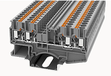 DS2.5-QU-01P-11-00Z(H) Клемма PUSH-IN, 2.5 мм.кв., 4C, серый | код 11040000032 | DEGSON