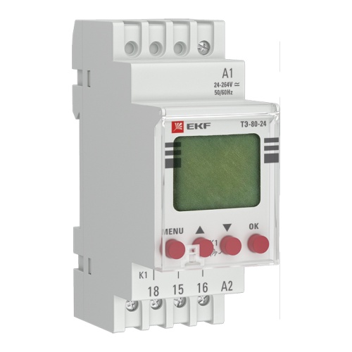 Таймер электронный ТЭ-80 24-230В PROxima | код te-80-24 | EKF Таймер электронный ТЭ-80 24-230В PROxima | код te-80-24 | EKF