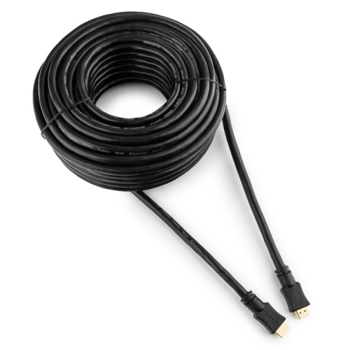 Кабель HDMI Cablexpert CC-HDMI4-20M, 20м, v1.4, 19M/19M, черный, позол.разъемы, экран, пакет | код CC-HDMI4-20M | Cablexpert
