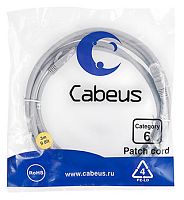 Cabeus PC-UTP-RJ45-Cat.6-5m Патч-корд U/UTP, категория 6, 2xRJ45/8p8c, неэкранированный, серый, PVC, 5м | код 7270c | Cabeus