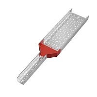 Переходник для лотка центральный 80х100-300 сталь 1мм "ПЛЮС" PDplus80-100-300-C КМ PL0787