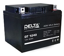 Аккумуляторная батарея DT 1240, напряжение 12В емкость 40Ач. Предназначена для охранно-пожарных систем и СКУД. Delta | код 1624618 | DELTA