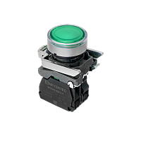 Кнопка зеленая с подсветкой, 1NO, 24V AC/DC, IP65, металл MTB4-BW33711 | код 137165 | MEYERTEC