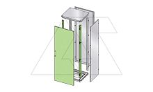 Дверь ENUX SIMPLEX 1800x1200мм (ВxШ) с 2 передними стойками, RAL7035, IP55 | код EUPO-120180L | ETA