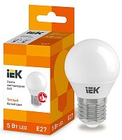Лампа светодиодная ECO G45 шар 5Вт 230В 3000К E27 | код. LLE-G45-5-230-30-E27 | IEK