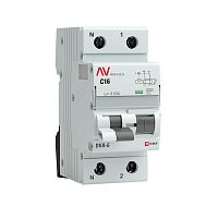 Дифференциальный автомат DVA-6 1P+N 16А (C) 30мА (AC) 6кА AVERES | код rcbo6-1pn-16C-30-ac-av | EKF