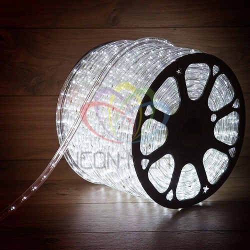 Шнур светодиодный Дюралайт фиксинг 2Вт 30LED/м бел. (уп.100м) | код 121-125-6 | Neon-Night