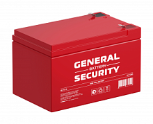 GS12-12L Аккумуляторная батарея систем охраны и пожарной безопасности, напряжение: 12В, ёмкость: 12Ач, клеммы типа: F1, Размеры ДШВ: 151х98х98мм, вес: 3,75кг. Срок службы: до 5 лет. | код GS12-12L | GENERAL SECURITY