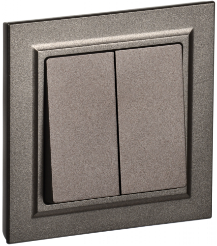 BRITE Выключ. 2-кл. 10А в сб. ВСР10-2-0-БрТБ бр. IEK | код BR-V20-0-10-K45-F | IEK