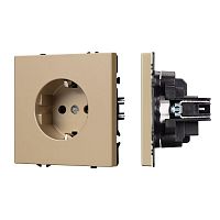 Механизм электрической розетки SCT-NOBE-MEU1-SFPL-GD 230В 16А Arlight 054278