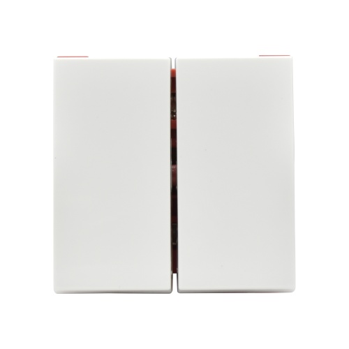 Выключатель проходной (переключатель) двухклавишный ВК4-22-00-П (на 2 модуля) ПРАЙМЕР белый | код CKK-40D-PD2-K01 | IEK фото 3