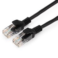 Патч-корд UTP Cablexpert PP12-1.5M/BK кат.5e, 1.5м, литой, многожильный (чёрный) | код PP12-1.5M/BK | Cablexpert