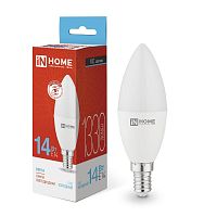 Лампа светодиодная LED-СВЕЧА-VC 14Вт E14 6500К 1330лм | код 4690612047775 | IN HOME