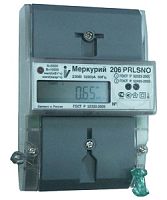 Счетчик 206 PRNO 5-60А 230В 1Ф, Мн.т, кл.т 1.0 RS485 на рейку ЖКИ МСК Меркурий | код MRC206PRNO | МЕРКУРИЙ
