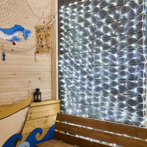 Гирлянда Сеть 2х1,5 м, свечение с динамикой, прозрачный ПВХ, 288 LED, 230 В, белый | код 215-045 | Neon-Night фото 5 Гирлянда Сеть 2х1,5 м, свечение с динамикой, прозрачный ПВХ, 288 LED, 230 В, белый | код 215-045 | Neon-Night фото 5
