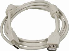 Кабель-удлинитель Ningbo USB A(m) USB A(f) 1.8м (USB2.0-AM/AF-1.8M-MG) феррит.кольца | код 841874 | NINGBO