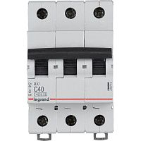Выключатель автоматический трехполюсный RX3 4500 40А C 4,5кА | код. 419712 | Legrand 