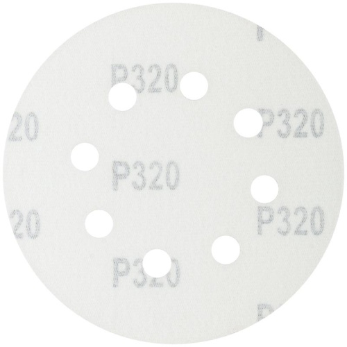 Круги шлифовальные с отверстиями (липучка), алюминий-оксидные, 125 мм, 5 шт. Р 320 | код 39840М | FIT фото 2 Круги шлифовальные с отверстиями (липучка), алюминий-оксидные, 125 мм, 5 шт. Р 320 | код 39840М | FIT фото 2