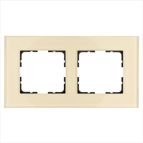 Рамка 2-постовая, стекло Champagne Gold | код G1002GG | Jasmart Рамка 2-постовая, стекло Champagne Gold | код G1002GG | Jasmart