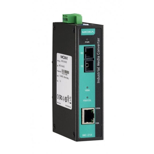 Конвертер IMC-21A-M-SC-T 10/100BaseT(X) to 100BaseFX media converter, multi mode, SC connector, t:-40/+75 | код 00-06062773 | MOXA