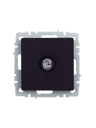 BRITE Розетка TV проходная РТВ10-0-БрЧ черный | код BR-A10-P-K02 | IEK фото 3