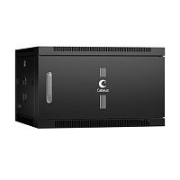 Cabeus SH-05F-6U60/60m-BK Шкаф телекоммуникационный настенный 19 6U 600x600x368mm (ШхГхВ) дверь металл, цвет черный (RAL 9004) | код 8588c | Cabeus