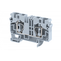 Клемма проходная пружинная 10 мм2, на 2 подключения, серая SQ10-GREY | код 2105010000 | Elmex