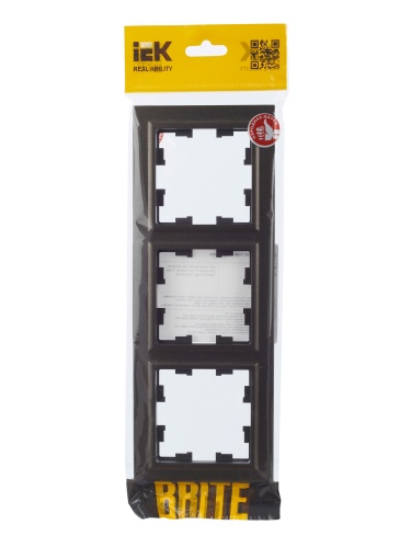 BRITE Рамка 3-местная РУ-3-БрТБ темная бронза | код BR-M32-K45 | IEK фото 6