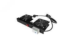 Модуль. Вент.2 модуля с мех.терм, шнуром пит. 1,8м, вилка Shuko, чер. DATAREX | код DR-451211 | Datarex