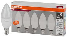 Лампа светодиодная LED Value LVCLB60 7SW/865 свеча матовая E14 230В 2х5 RU (уп.5шт) | код 4058075577985 | LEDVANCE