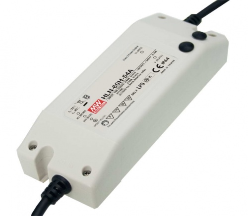 Источник питания AC-DC, 60Вт, IP64, вход 90…305В AC, 47…63Гц/127…431В DC, ККМ, выход 20В/3А, изоляция 3750В AC, в кожухе 161х61.5х35, -40…+50С. Рег-ка вых. тока по кабелю | код HLN-60H-20B | MeanWell