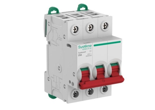 Выключатель нагрузки (ВН) 3P 25A 400В Systeme9 | код S9S40325 | Systeme Electric