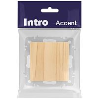 Переключатель перекрестный Intro Accent 6-108-11 , 10А-250В, IP20, СУ, сосна | код Б0063600 | ЭРА