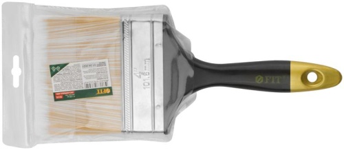 Кисть флейцевая "Лайн" искусственная щетина пластиковая ручка 4дюйм (100мм) FIT 01178 фото 3