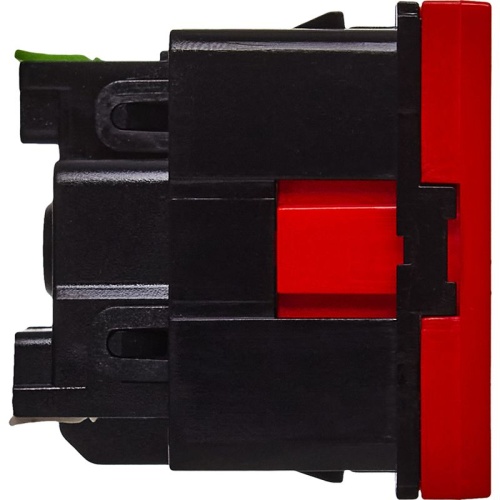 Розетка с заземлением - безвинтовые зажимы - без шторок 16А 250В - 90°- 2 модуля - красный | код 4525054 | Legrand фото 3