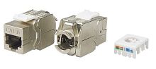 Вставка Keystone Jack RJ45 (8P8C) кат.6 экранир. 180град. Toolless KJ8-8P8C-C6-180-TLS-SH-F-WH бел. | код 426188 | Hyperline
