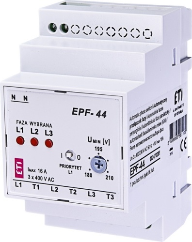 Реле автоматического выбора фаз EPF-44 230/400V (180-210V AC) | код 002470281 | ETI