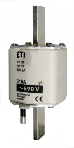 Предохранитель с бойком NH-2_K/gG 250A 690V | код 004114348 | ETI