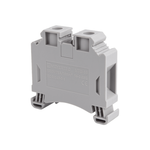 Клемма винтовая проходная, 16 мм?, серая MTU-16 | код 136862 | MEYERTEC