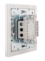 RAIN Выключатель 2-ой с подсветкой белый с боковой вставкой хром | код 703-0225-112 | Lezard