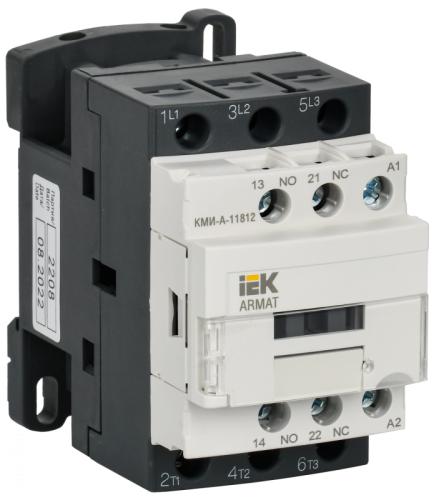 ARMAT Контактор КМИ-А-11812 LC1D 18А 110В/АС3 1НО/1НЗ IEK | код AR-ACC-11-018-110-11 | IEK
