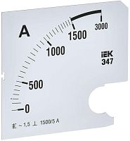 Шкала сменная для амперметра Э47 1500/5А-1.5 96х96мм | код IPA20D-SC-1500 | IEK