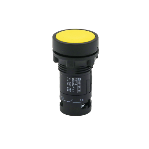 Кнопка плоская желтая, 1NO, IP54, пластик MTB7-EA51 | код 132688 | MEYERTEC