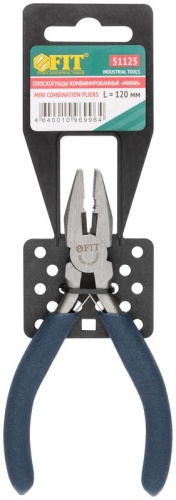 Плоскогубцы комбинированные "мини" синие ручки 120мм FIT 51125 фото 3