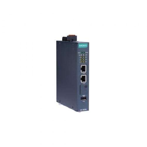 Компьютер UC-8210-T-LX-S Arm-based wireless-enabled DIN-rail industrial computer with wide operating temperature, dual core 1GHz CPU, 2GB RAM, 2 serial ports, 2 Ethernet ports, TPM, and Linux pre-installed | код 00-06131447 | MOXA