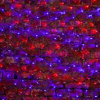 Гирлянда Сеть 2,5х2,5м, черный ПВХ, 432 LED Красные/Синие | код 215-033 | NEON-NIGHT