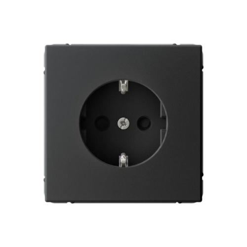 Розетка ArtGallery 16А с заземл. защ. шторки механизм карбон | код GAL001045 | Systeme Electric
