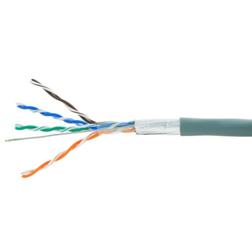 Кабель Cablexpert, FTP5e, 4 пары, 7 *0.18 мм, медь, многож., экран, 305 м, серый | код FPC-5004E | Cablexpert