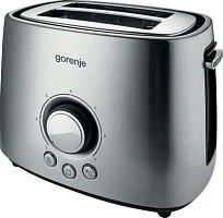 Тостер Gorenje T1000E 1000Вт серебристый/черный | код 432401 | GORENJE